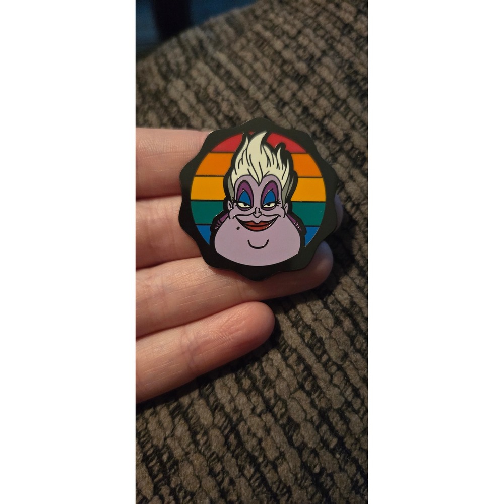 Disney Ursula Rainbow Enamel Pin 2024 Limited Release Little Mermaid
